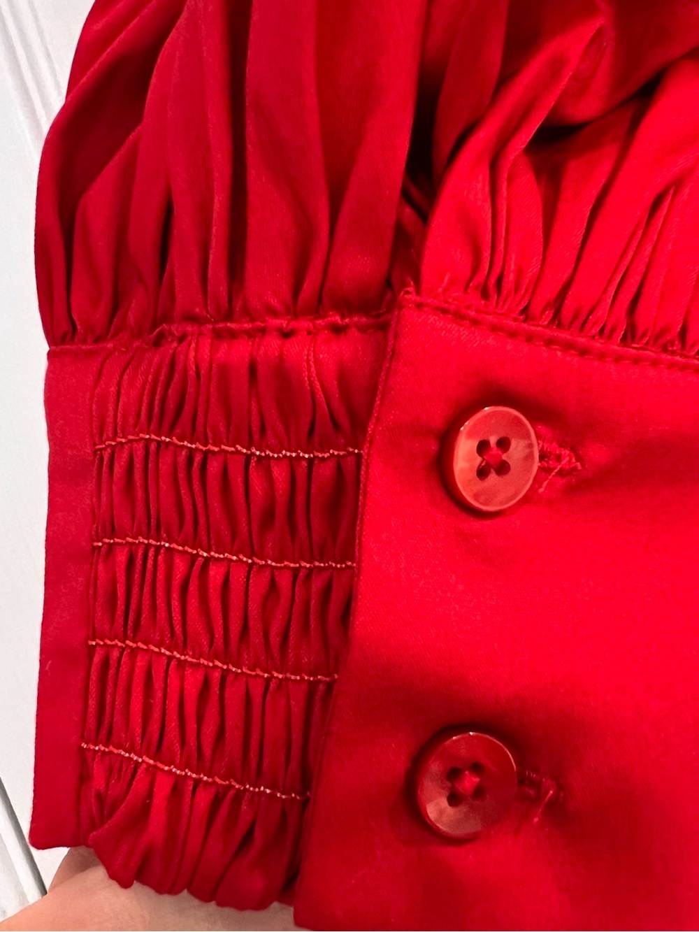 NWT Chico's Balloon Sleeve Red Button-Down Collared Blouse Top Structured XL - Picture 6 of 6